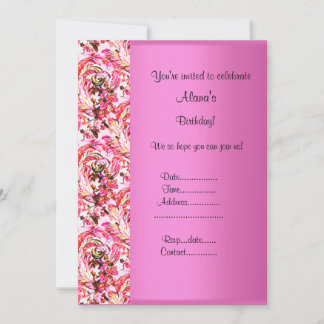 ROSE CHAUDE FLORALE TOUTE OCCASION INVITATION PART