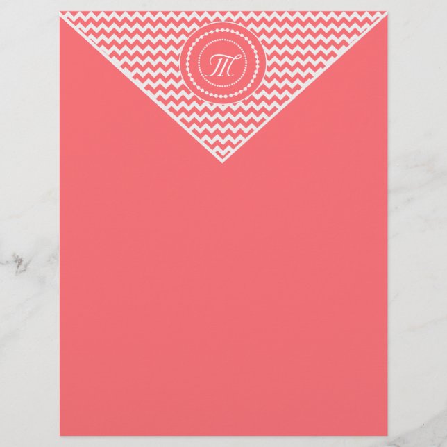 Rose Chevron Monogrammé (Devant)