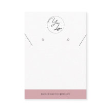 Rose chic | Carte d'affichage de bijoux de logo