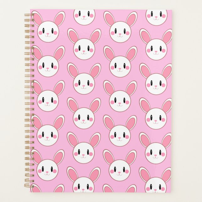 Rose Chic Moderne Cute Fluffé Lapin Lapin (Devant)