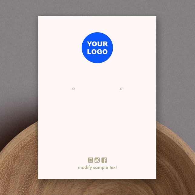 Rose clair Ajouter votre logo Stud Écouter carte d (Créateur téléchargé)