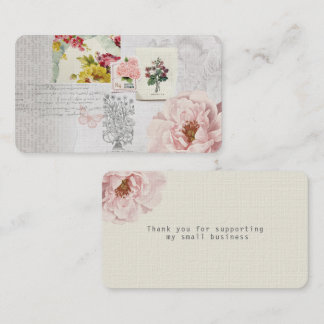 Rose Collage Carte de remerciements d'entreprise