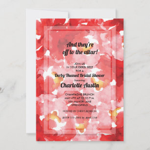 Rose Collage Derby Invitations de douche nuptiale