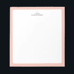 Rose Corail | Bloc-Notes Personnalisé Simple Cœur<br><div class="desc">Ce bloc-notes personnalisé présente une bordure de couleur simple et un cœur mignon. Personnalisez le texte avec votre nom ou tout autre texte. Ce bloc-notes personnalisé sera un cadeau parfait pour un enseignant,  des amis ou vous-même. Plus de modèles sont disponibles dans ma boutique BaraBomStudio. Merci !</div>