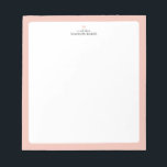 Rose Corail | Bloc-Notes Personnalisé Simple Cœur<br><div class="desc">Ce bloc-notes personnalisé présente une bordure de couleur simple et un cœur mignon. Personnalisez le texte avec votre nom ou tout autre texte. Ce bloc-notes personnalisé sera un cadeau parfait pour un enseignant,  des amis ou vous-même. Plus de modèles sont disponibles dans ma boutique BaraBomStudio. Merci !</div>