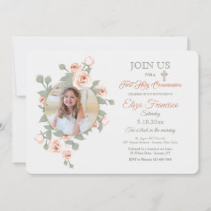 Rose Croissant photo Invitations religieuses