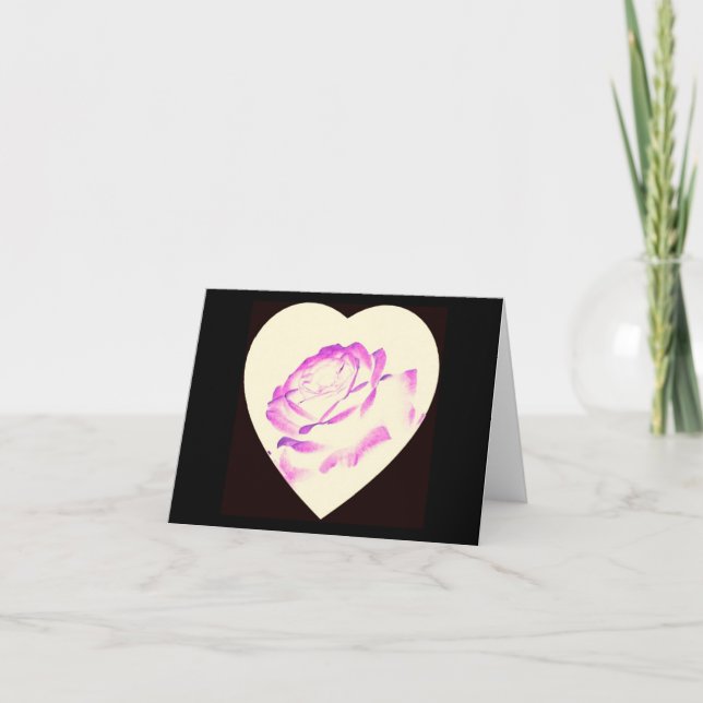 Rose d'amour Carte de remerciements plié (Devant)