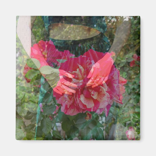 Rose dans le Magnet de fleurs (Devant)