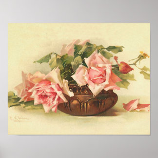 Rose dans un bol par Catherine Klein Poster