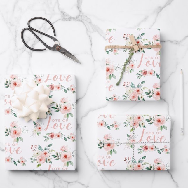 Rose d'aquarelle beaucoup de feuilles de papier en (Recto)