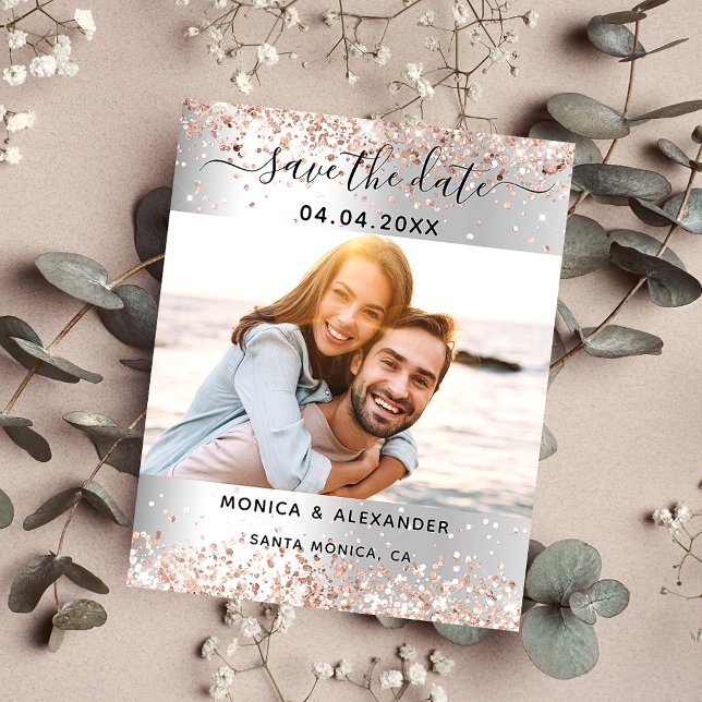 Rose d'argent mariage photo en or Enregistrer la d (Créateur téléchargé)