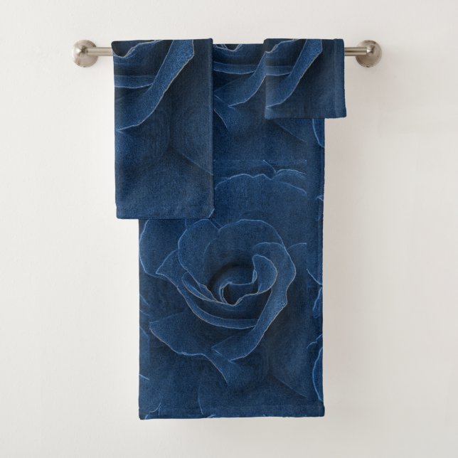 Rose de bleu de velours (En situation)