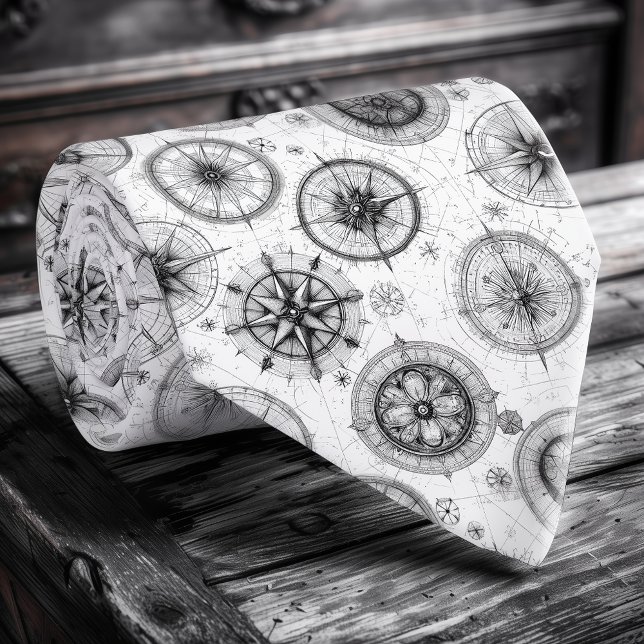 Rose de boussole nautique Cravate masculine (Créateur téléchargé)