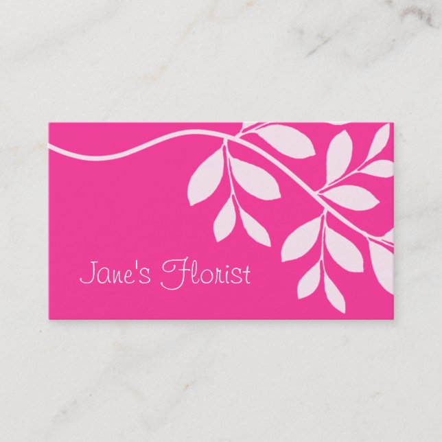 Rose de branche de feuille de carte de visite de (Devant)
