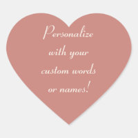 Rose de cannelle Étiquettes de coeur personnalisés