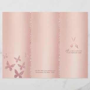 Rose de cheveux en or ciseau Tri-Fold Bruchures