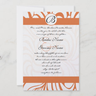 Rose de corail tournoie les invitations de mariage
