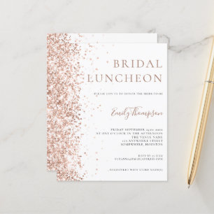 Rose de déjeuner nuptiale budget Parties scintilla