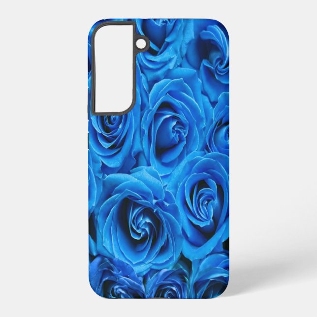 Rose de fleurs bleues motif samsung galaxy coque (Verso)