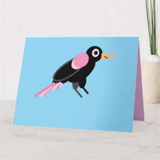 Rose de la carte des oiseaux noirs