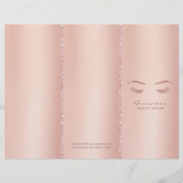 Rose de maquillage en cils Tri-Fold Bruchures (Devant)