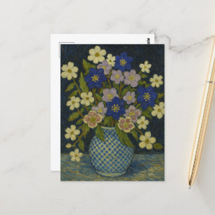 Rose de Noël, Dogwood et carte postale Hepatica