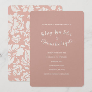 Rose de papier métallique Gold Wedding Invitations