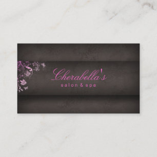 Rose de papillon de spa de carte de visite de