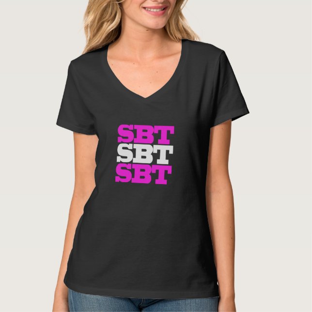 Rose de T-shirt de SBT - bull-terrier du (Devant)