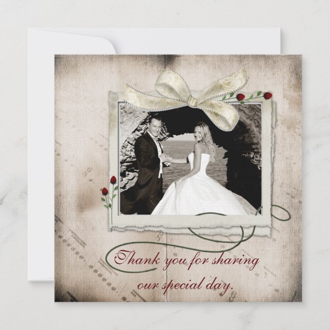 Rose des notes musicales Carte photo (Devant)