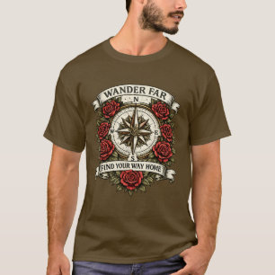 Rose des vents vintage Wander Far T-Shirt