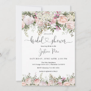 Rose d'été Jardin Floral Nuptiale Invitation