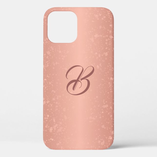 Rose d'étincelle or Look coque iphone monogramme (Verso)