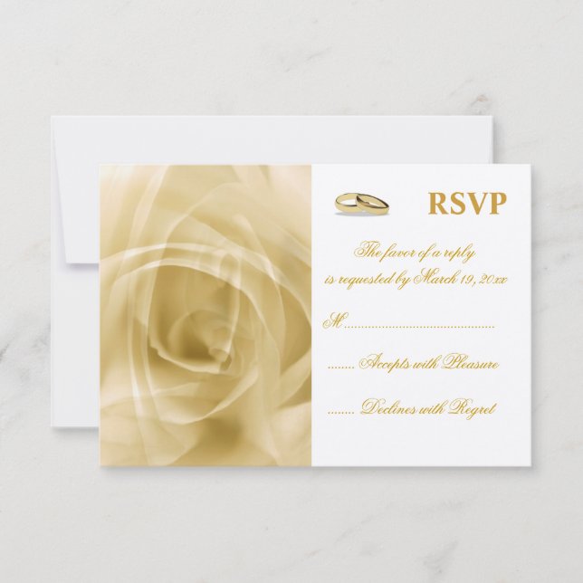 Rose d'or - Mariage RSVP (Devant)