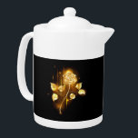 Rose d'or ( rose d'or )<br><div class="desc">Rose doré sur un arrière - plan noir</div>
