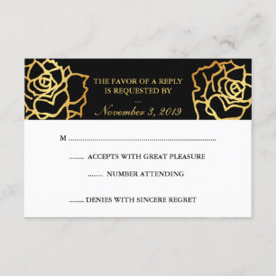 Rose d'or RSVP - Noir