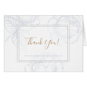 Rose doré Dusty Blue Aquarelle Mariage