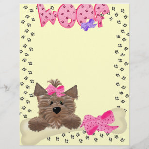 Rose Du Bureau De Woof Print Letterhead