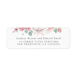 Rose Dusty Floral Mariage Étiquette