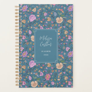 Rose Dusty Turquoise Whimsical Coloré Floral