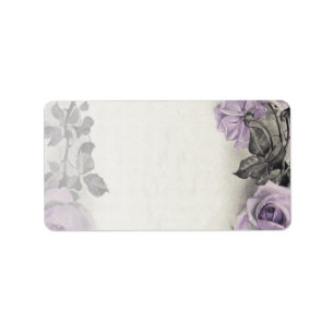 Rose en argent Sterling Étiquettes de adresse Mar