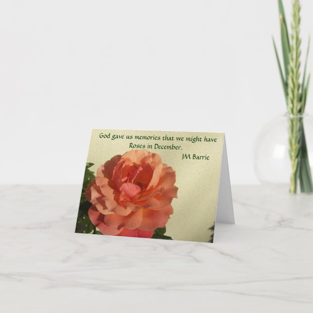 Rose en décembre Carte pour notes (Devant)