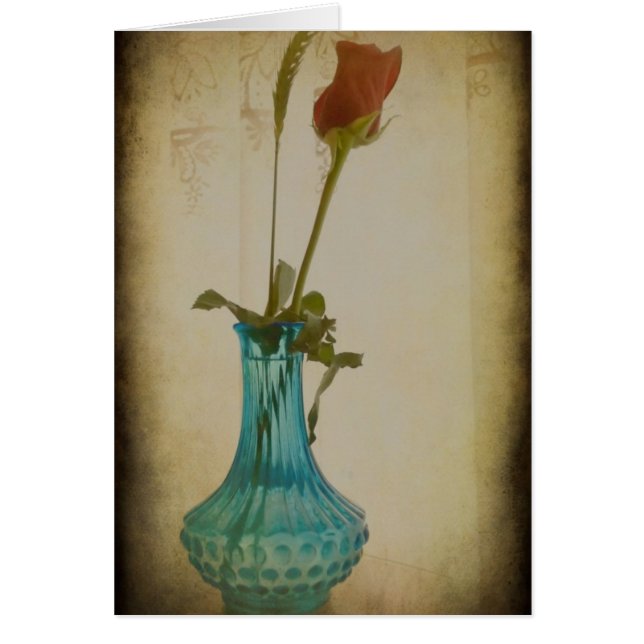 Rose en Vase Bleu (Devant)