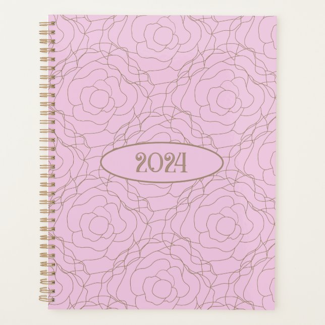 rose en verre de 2024 : Rose d'or en rose (Devant)