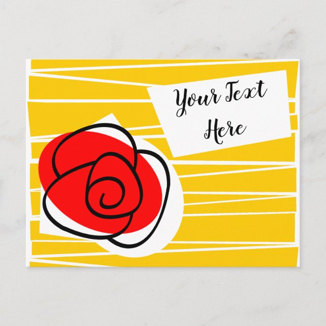 Rose espagnol Texte paysage carte postale (Devant)