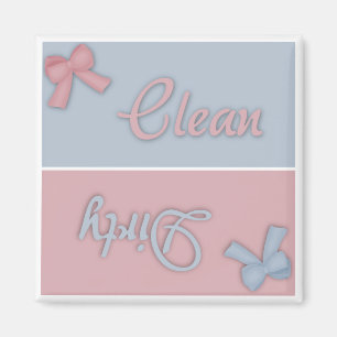Rose et aimant propre et sale bleu de