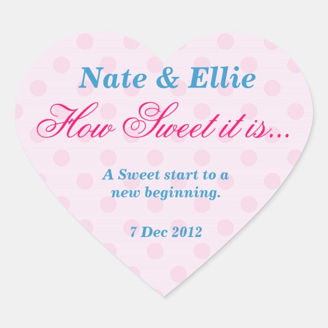 Rose et blanc Dotty Comme il est doux Sticker (Devant)