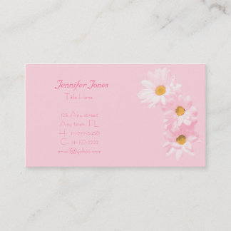 Rose et carte de visite floral de marguerite