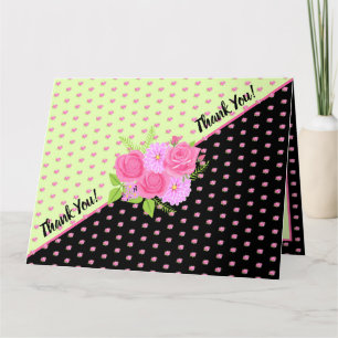 Rose et Dahlias Cartes de remerciements