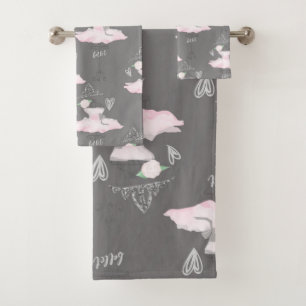 Rose et gris, couture, ballerine, chic fantaisiste